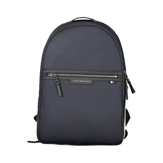 Tommy Hilfiger Blue Recycled Polyester Men Backpack - HBPS Beauty & Fashion