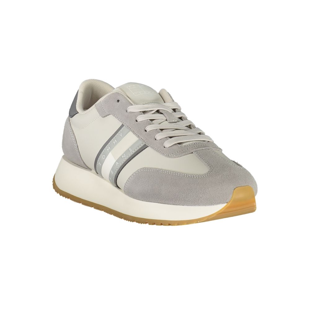 Tommy Hilfiger Grigio Polyurethane Men Sneaker - HBPS Beauty & Fashion