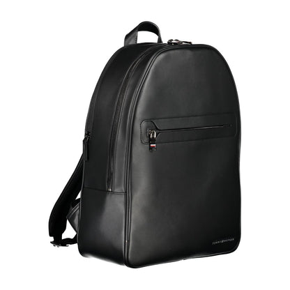 Tommy Hilfiger Nero Polyurethane Men Backpack - HBPS Beauty & Fashion