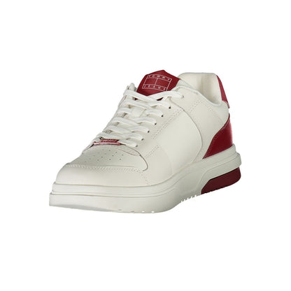 Tommy Hilfiger Red Polyurethane Men's Sneaker - HBPS Beauty & Fashion