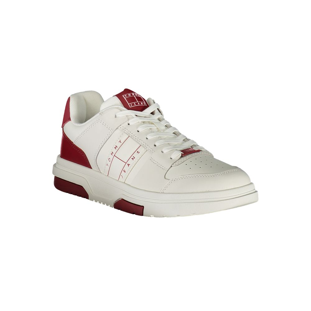 Tommy Hilfiger Red Polyurethane Men's Sneaker - HBPS Beauty & Fashion