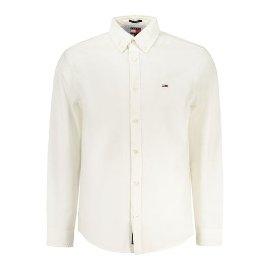 Tommy Hilfiger White Cotton Men Shirt - HBPS Beauty & Fashion