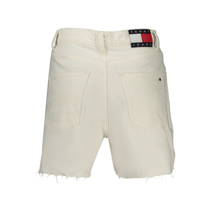 Tommy Hilfiger White Cotton Women Shorts - HBPS Beauty & Fashion