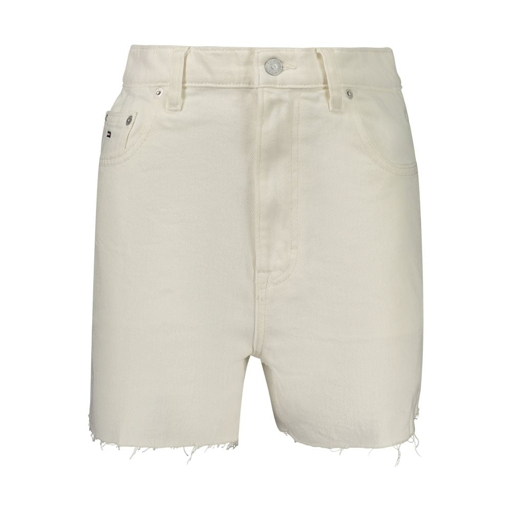 Tommy Hilfiger White Cotton Women Shorts - HBPS Beauty & Fashion