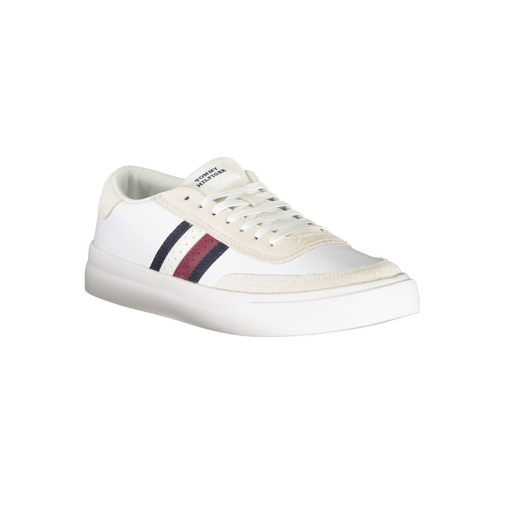Tommy Hilfiger White Leather Men Sneaker - HBPS Beauty & Fashion