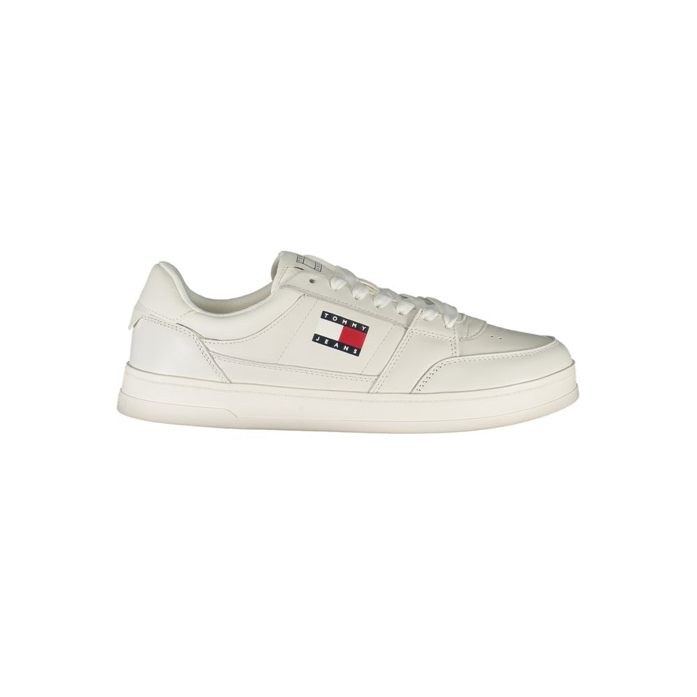 Tommy Hilfiger White Leather Men Sneaker - HBPS Beauty & Fashion