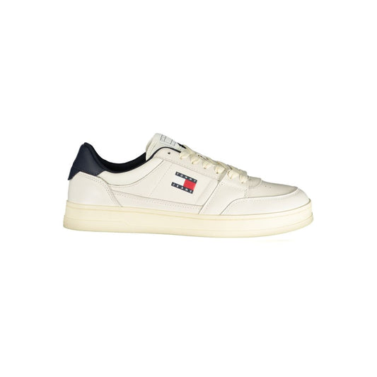 Tommy Hilfiger White Leather Men Sneaker - HBPS Beauty & Fashion