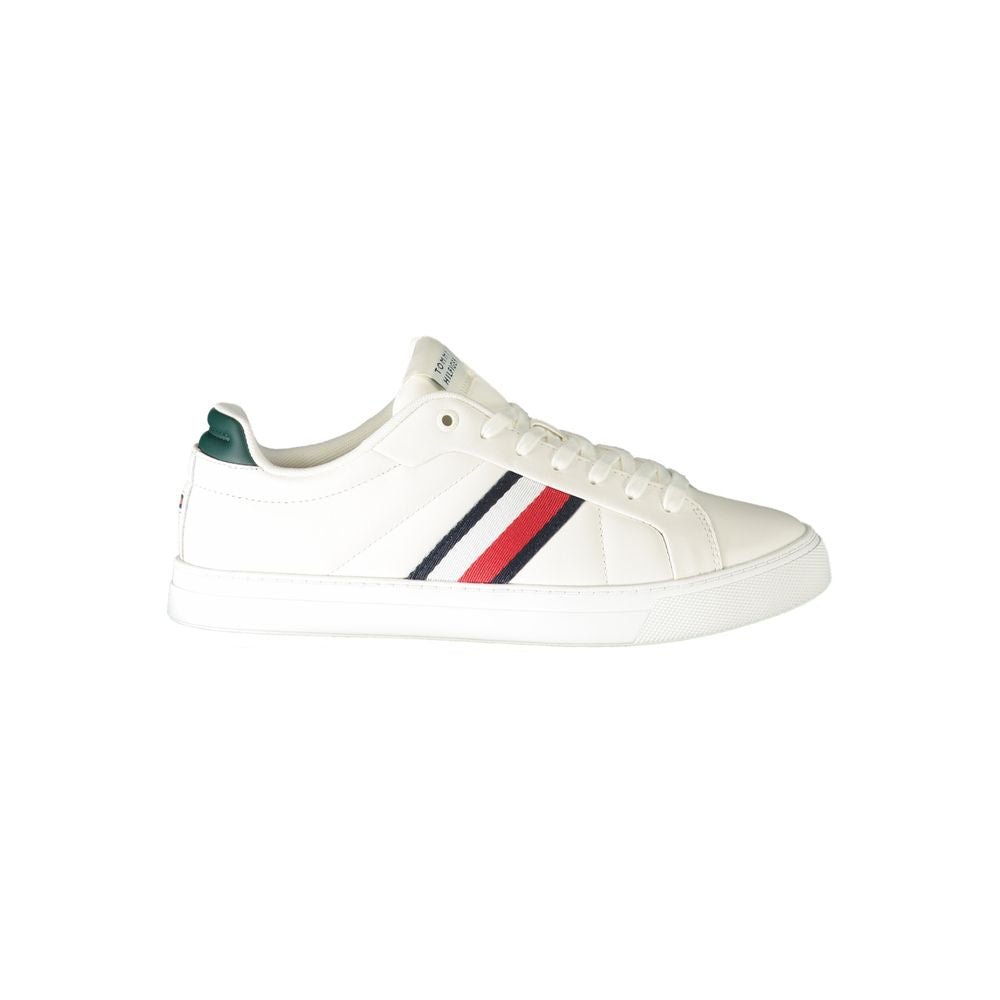 Tommy Hilfiger White Leather Men Sneaker - HBPS Beauty & Fashion