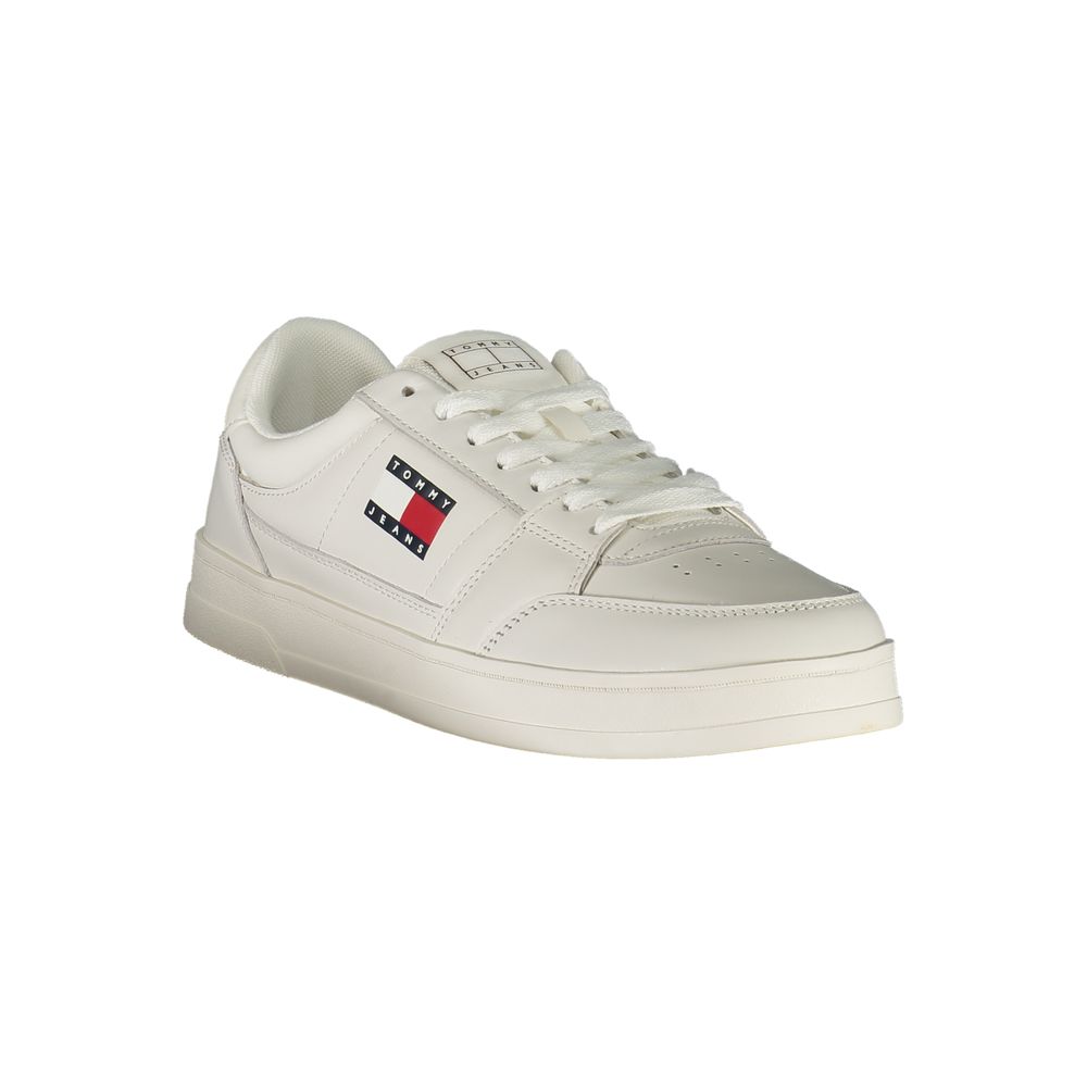 Tommy Hilfiger White Leather Men Sneaker - HBPS Beauty & Fashion