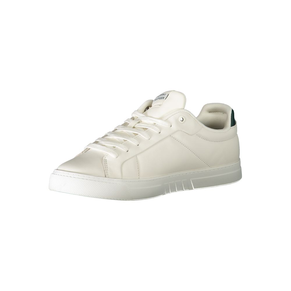 Tommy Hilfiger White Leather Men Sneaker - HBPS Beauty & Fashion