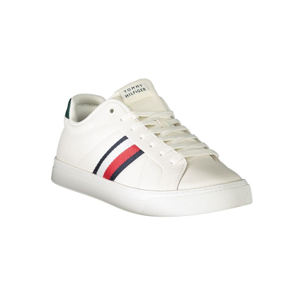 Tommy Hilfiger White Leather Men Sneaker - HBPS Beauty & Fashion