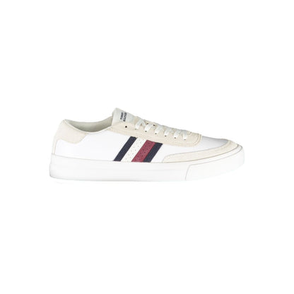 Tommy Hilfiger White Leather Men Sneaker - HBPS Beauty & Fashion