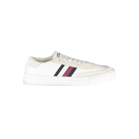 Tommy Hilfiger White Leather Men Sneaker - HBPS Beauty & Fashion