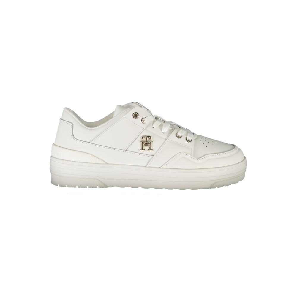 Tommy Hilfiger White Leather Women Sneaker - HBPS Beauty & Fashion