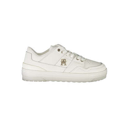 Tommy Hilfiger White Leather Women Sneaker - HBPS Beauty & Fashion