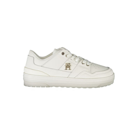 Tommy Hilfiger White Leather Women Sneaker - HBPS Beauty & Fashion