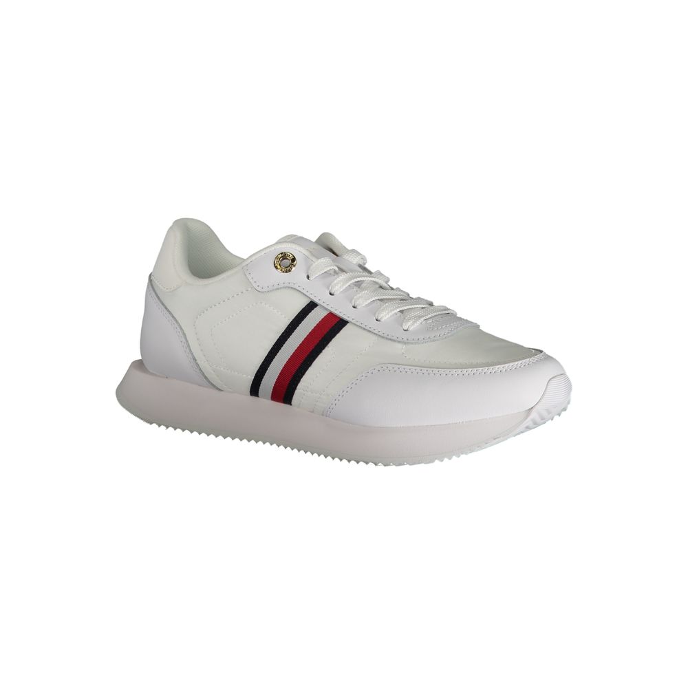 Tommy Hilfiger White Leather Women Sneaker - HBPS Beauty & Fashion