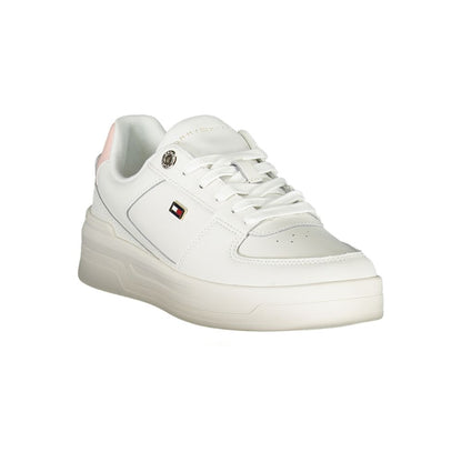 Tommy Hilfiger White Leather Women Sneaker - HBPS Beauty & Fashion