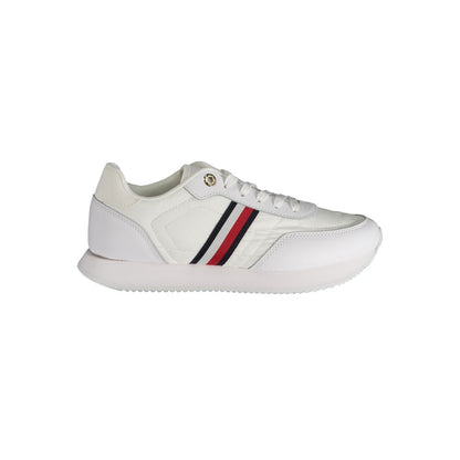 Tommy Hilfiger White Leather Women Sneaker - HBPS Beauty & Fashion