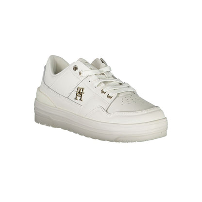 Tommy Hilfiger White Leather Women Sneaker - HBPS Beauty & Fashion