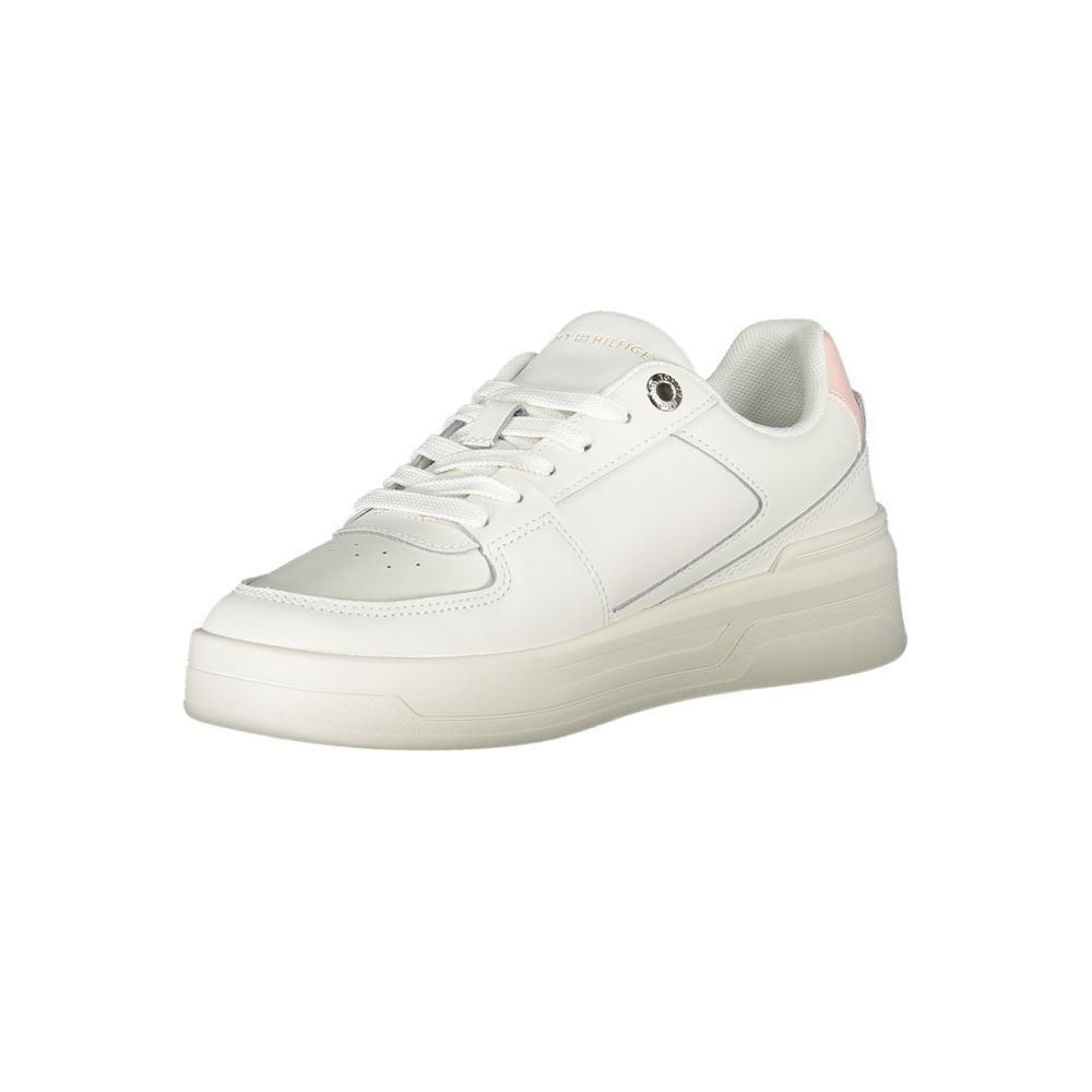 Tommy Hilfiger White Leather Women Sneaker - HBPS Beauty & Fashion