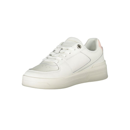 Tommy Hilfiger White Leather Women Sneaker - HBPS Beauty & Fashion