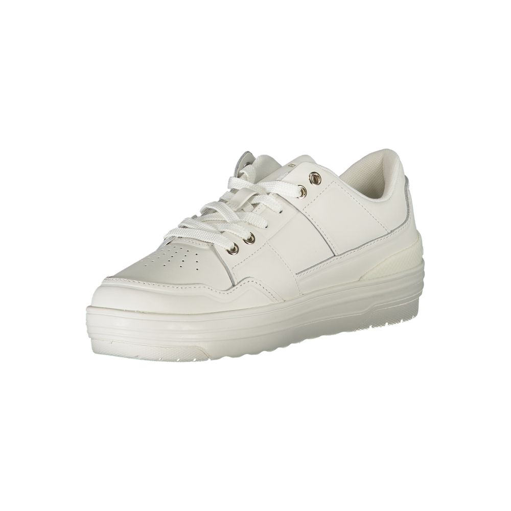 Tommy Hilfiger White Leather Women Sneaker - HBPS Beauty & Fashion