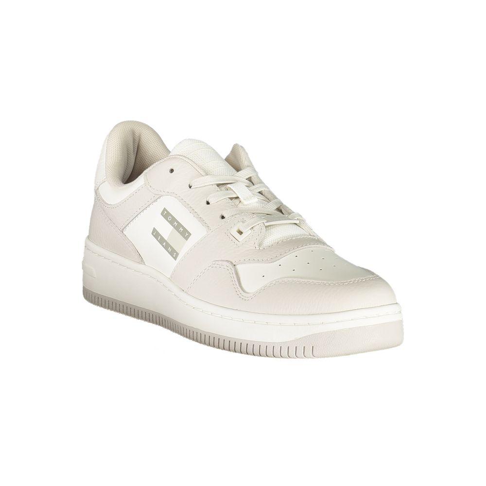 Tommy Hilfiger White Polyurethane Men Sneaker - HBPS Beauty & Fashion