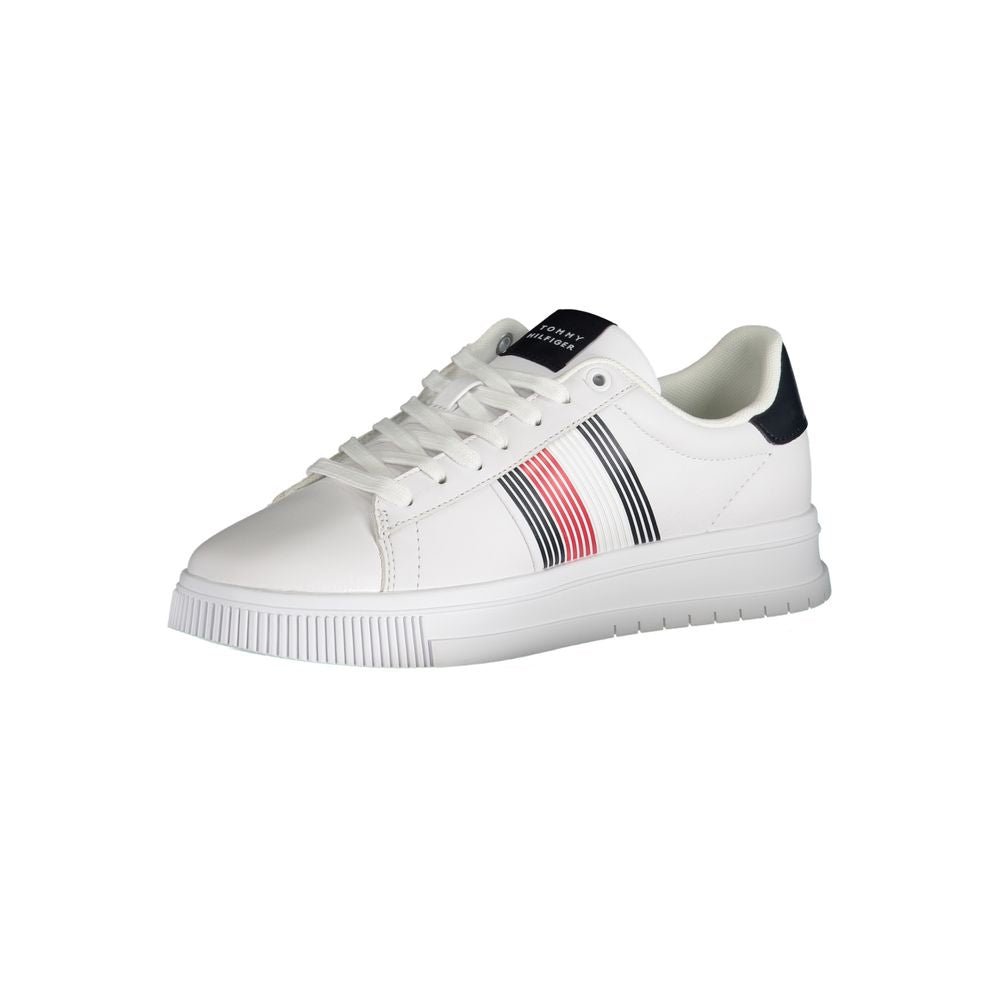 Tommy Hilfiger White Polyurethane Men Sneaker - HBPS Beauty & Fashion