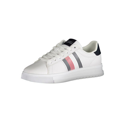 Tommy Hilfiger White Polyurethane Men Sneaker - HBPS Beauty & Fashion