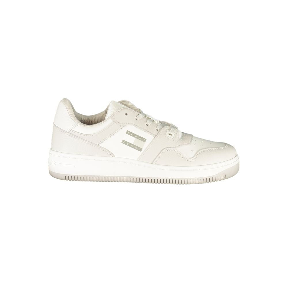 Tommy Hilfiger White Polyurethane Men Sneaker - HBPS Beauty & Fashion