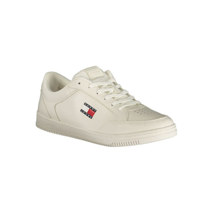 Tommy Hilfiger White Polyurethane Men Sneaker - HBPS Beauty & Fashion