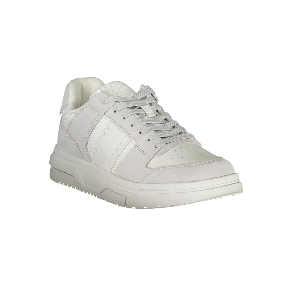 Tommy Hilfiger White Polyurethane Men Sneaker - HBPS Beauty & Fashion