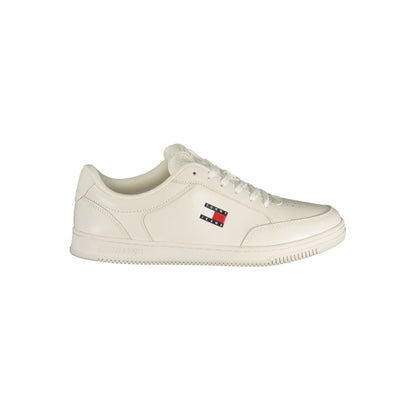 Tommy Hilfiger White Polyurethane Men Sneaker - HBPS Beauty & Fashion