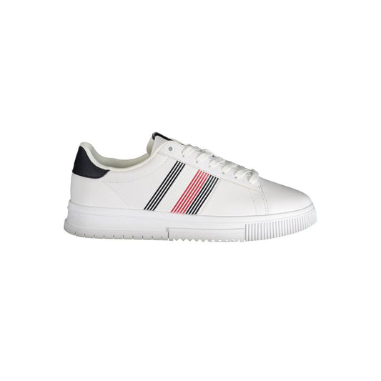 Tommy Hilfiger White Polyurethane Men Sneaker - HBPS Beauty & Fashion