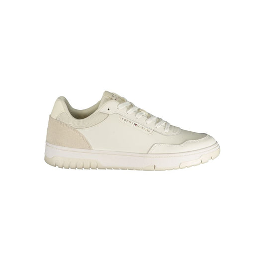 Tommy Hilfiger White Polyurethane Men's Sneaker - HBPS Beauty & Fashion