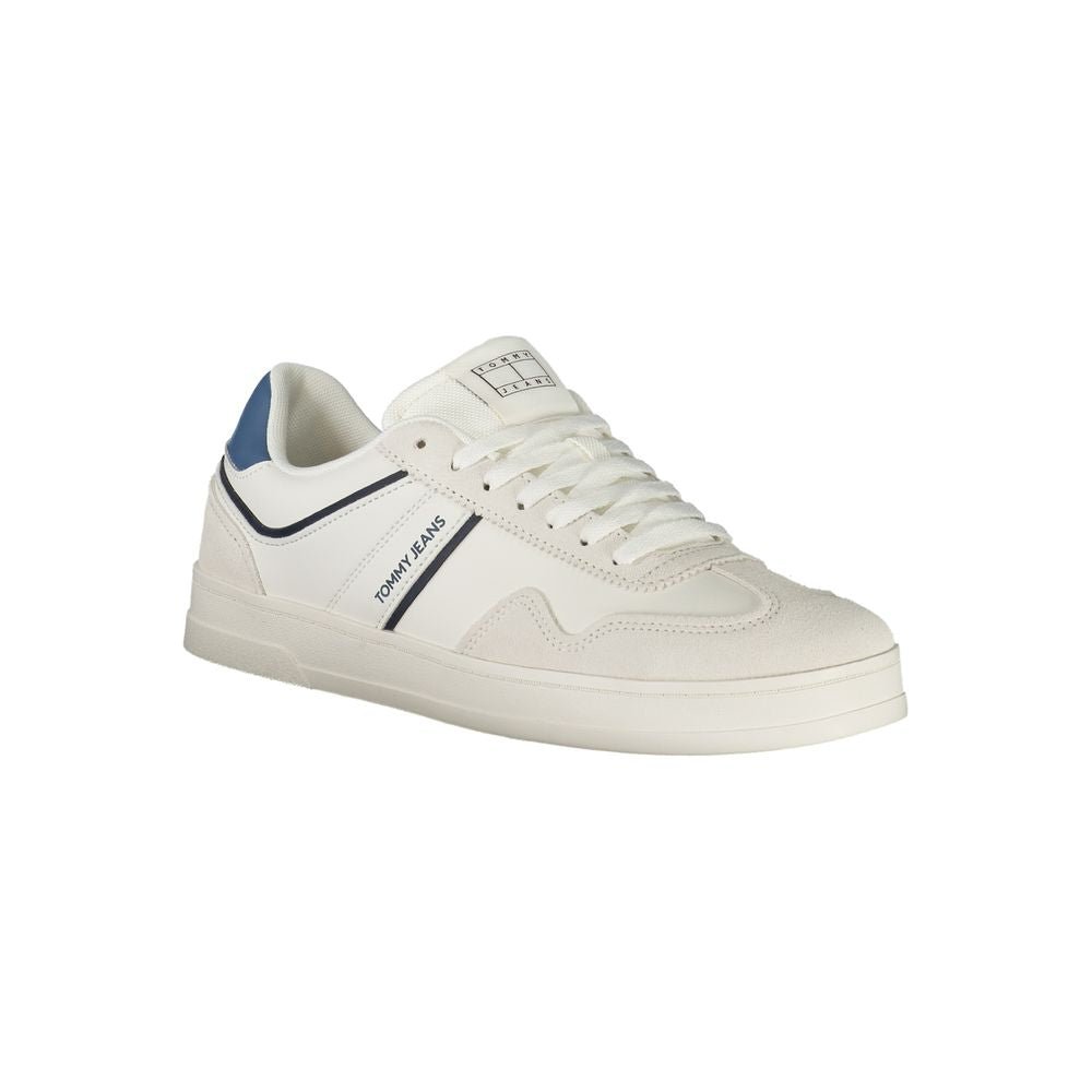 Tommy Hilfiger White Polyurethane Men's Sneaker - HBPS Beauty & Fashion