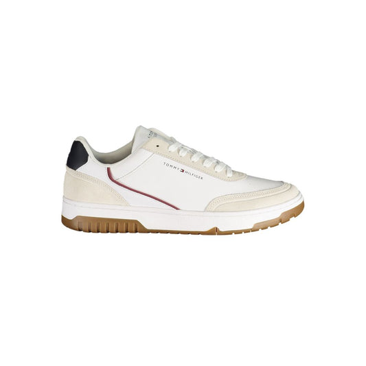 Tommy Hilfiger White Polyurethane Men's Sneaker - HBPS Beauty & Fashion