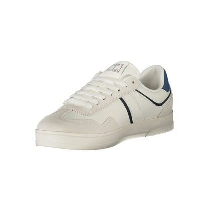 Tommy Hilfiger White Polyurethane Men's Sneaker - HBPS Beauty & Fashion