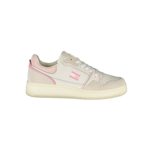 Tommy Hilfiger White Polyurethane Women Sneaker - HBPS Beauty & Fashion