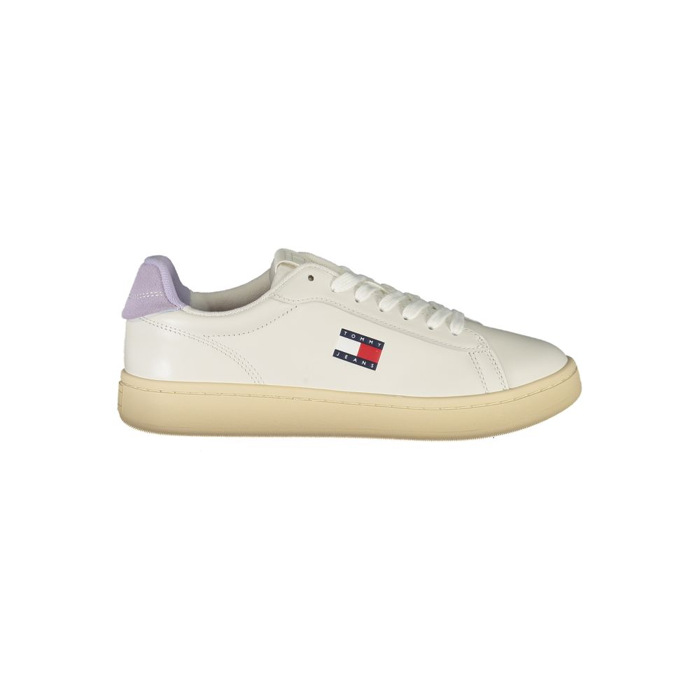 Tommy Hilfiger White Polyurethane Women Sneaker - HBPS Beauty & Fashion