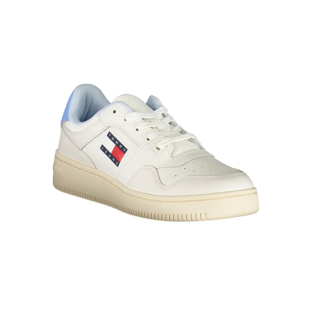 Tommy Hilfiger White Polyurethane Women Sneaker - HBPS Beauty & Fashion