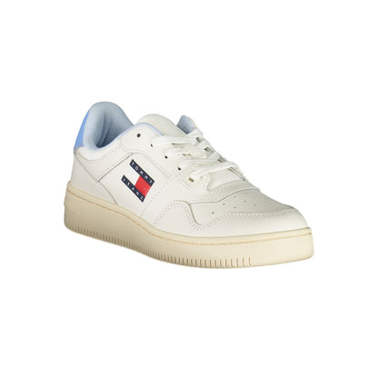 Tommy Hilfiger White Polyurethane Women Sneaker - HBPS Beauty & Fashion