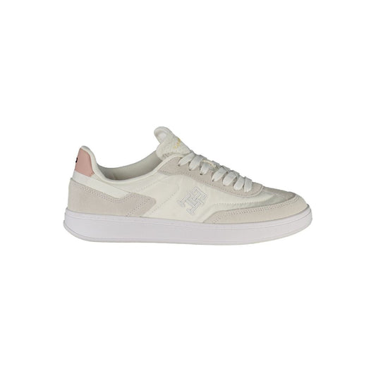 Tommy Hilfiger White Polyurethane Women Sneaker - HBPS Beauty & Fashion