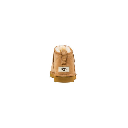 UGG Beige Leather Ankle Boots - HBPS Beauty & Fashion