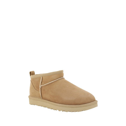 UGG Beige Suede Leather Ankle Boots - HBPS Beauty & Fashion