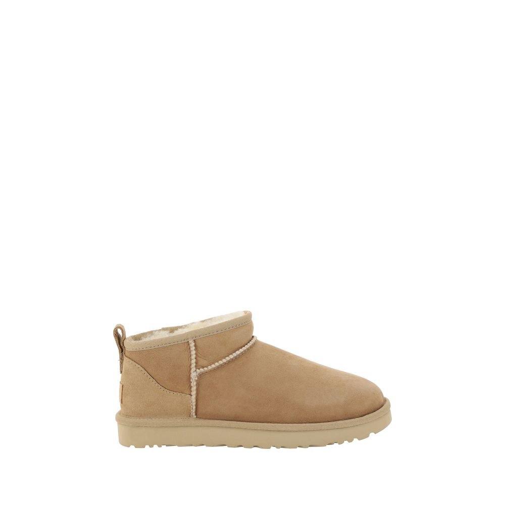 UGG Beige Suede Leather Ankle Boots - HBPS Beauty & Fashion