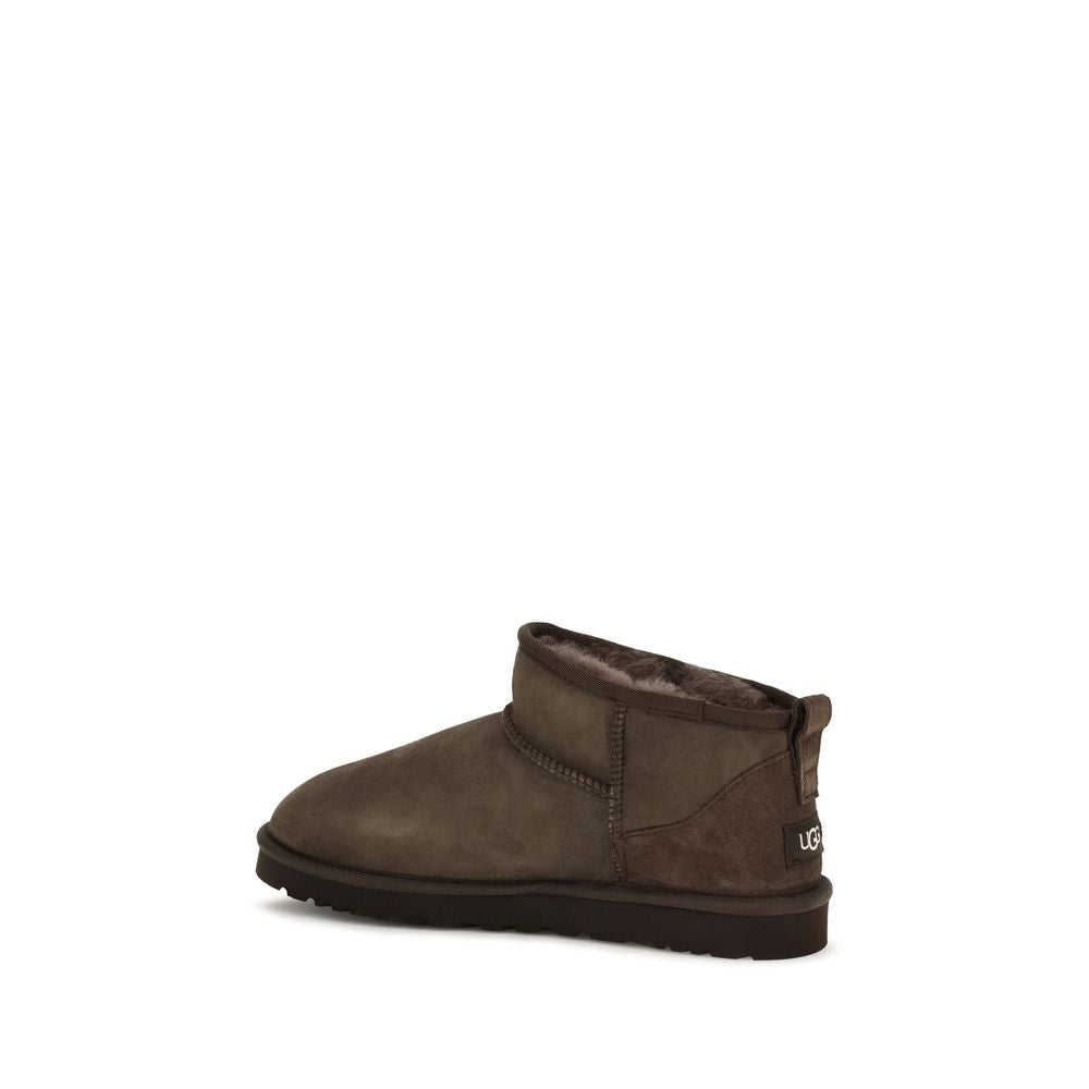 UGG Brown Leather Ankle Boots - HBPS Beauty & Fashion