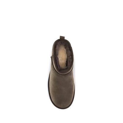 UGG Brown Leather Ankle Boots - HBPS Beauty & Fashion