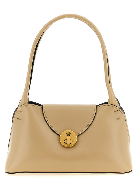 Versace Beige Calfskin Shoulder Bag - HBPS Beauty & Fashion